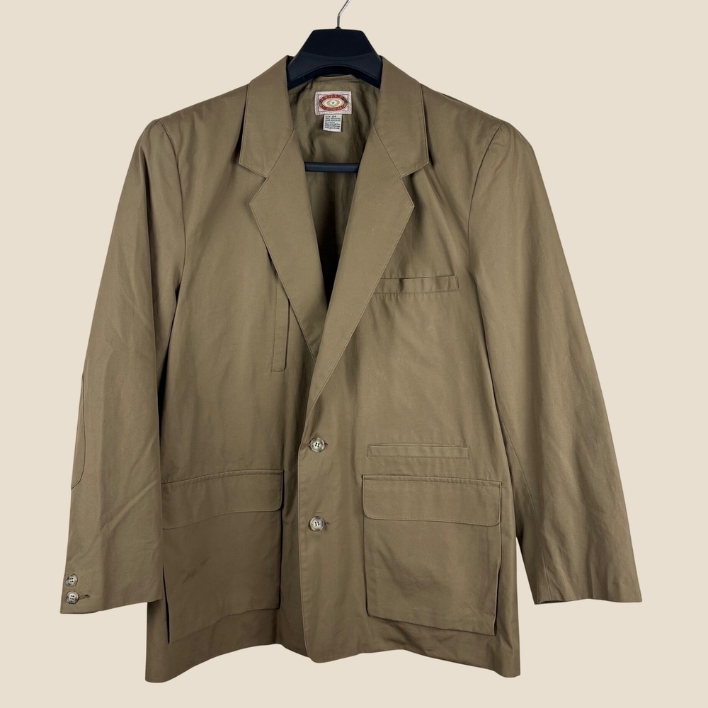 Vintage Banana Republic Safari Jacket Mens 44 Khaki Cotton Photojournalist 80s